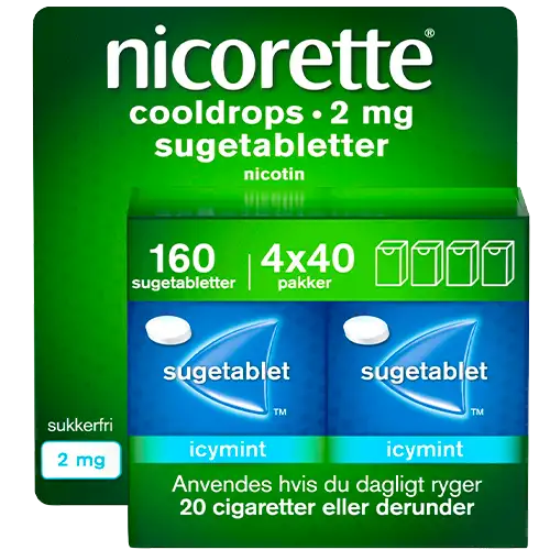 Nicorette Cooldrops Sugetabletter 2mg (160 stk)