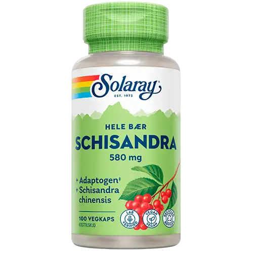 Solaray Schizandra 580 mg (100 kapsler)