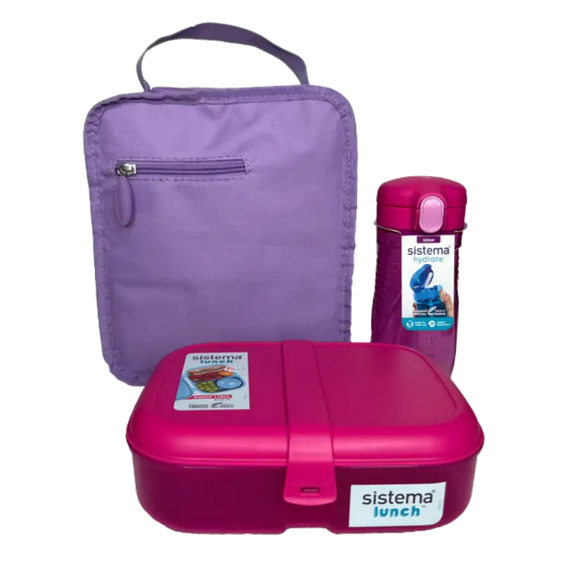 Sistema Lunchtime 3-Pack Pink / Purple (1 sæt)