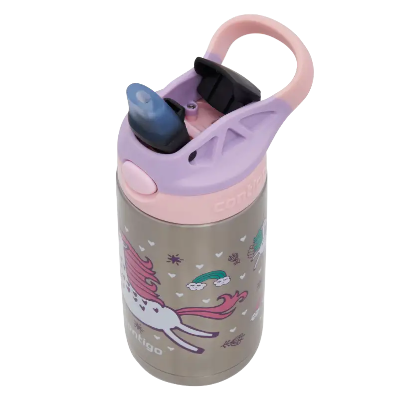 Contigo Drikkeflaske Easy Clean Steel Strawberry Flying Unicorn (380 ml)