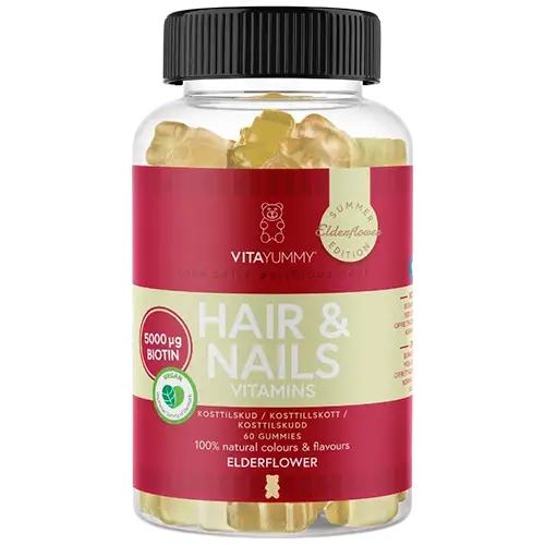 VitaYummy Hair & Nails Elderflower (60 stk)