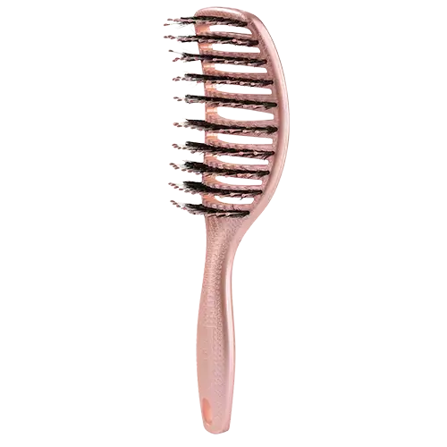 Yuaia Haircare Hårbørste Med Vildsvinehår Shiny Pink (1 stk)