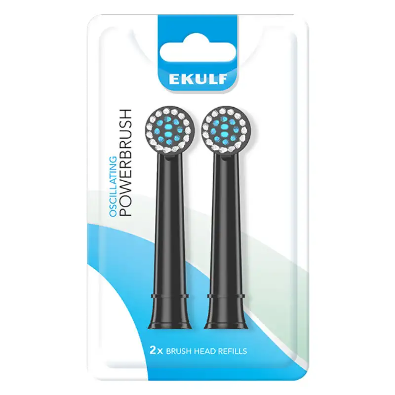 Ekulf PowerBrush black refill (2 stk)