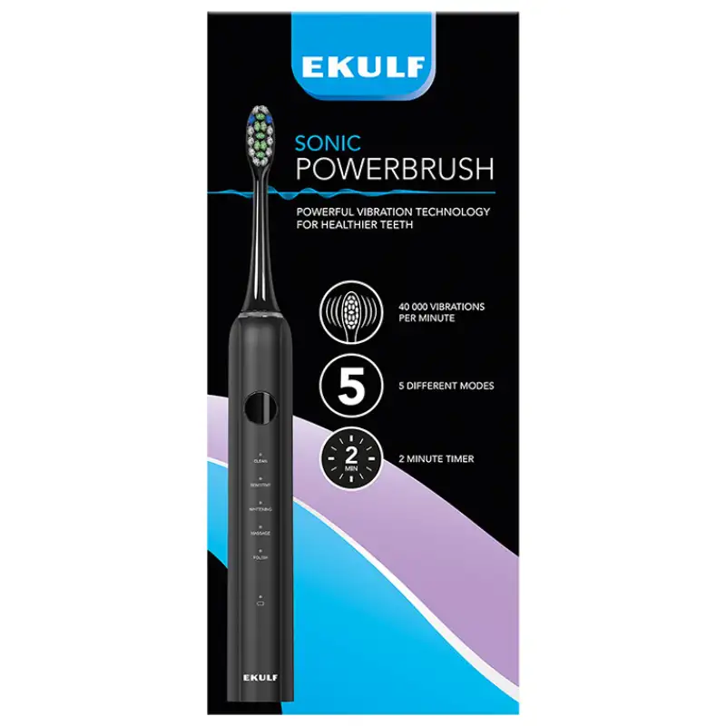 Ekulf Sonic PowerBrush black (1 stk)