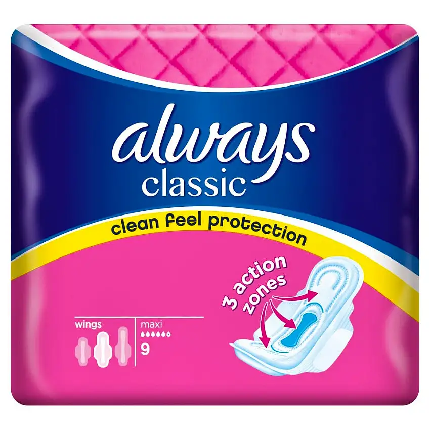 Always Classic Maxi With Wings 9 stk