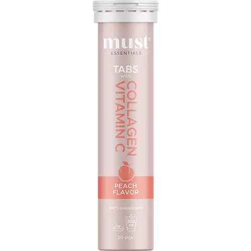 Must Essentials Collagen Tabs Vitamin C Peach (20 tabl)