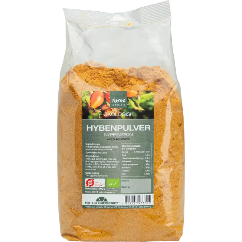 Natur-Drogeriet Hyben pulver fint m. kerner Ø 1 kg