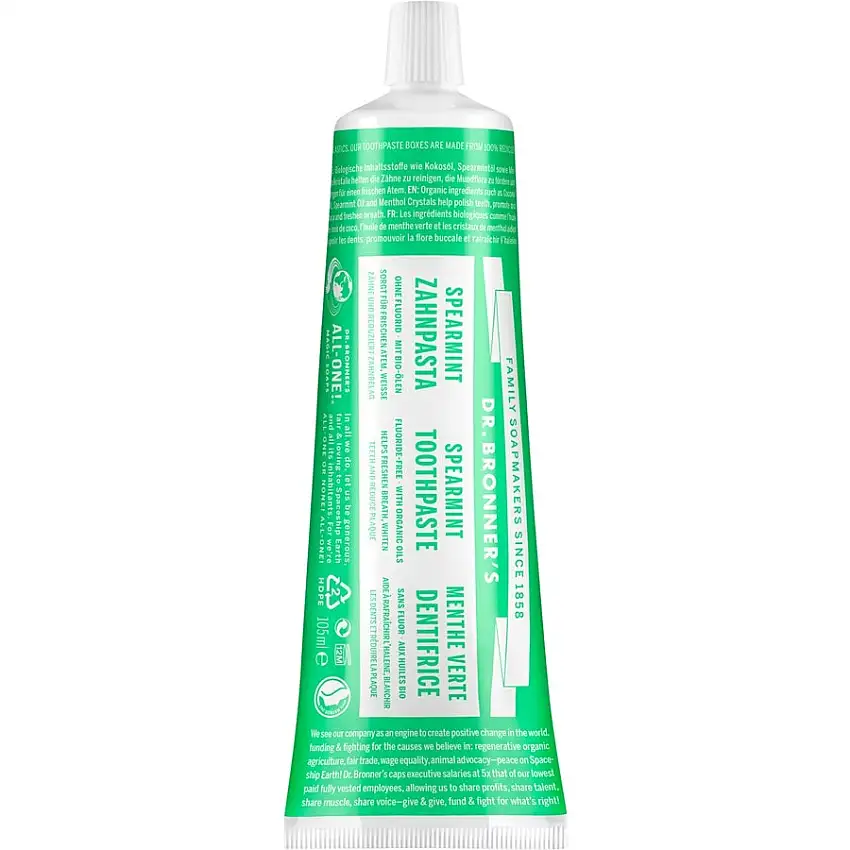 Dr. Bronner's Tandpleje Tandpasta med spearmint 105 ml