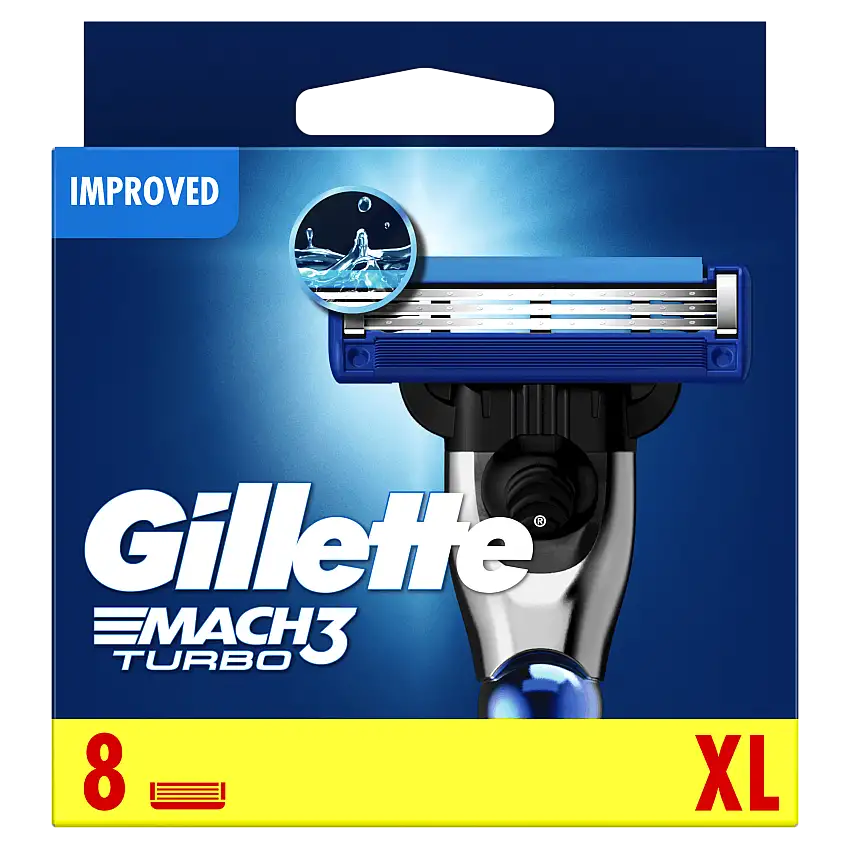 Gillette Mach3 Turbo Barberblade 8 stk