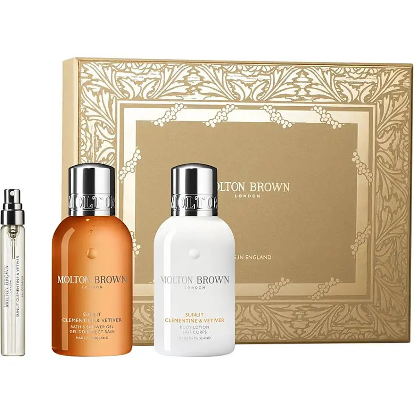 Molton Brown Sunlit Clementine & Vetiver Travel gift set Eau de Parfum Spray 7.5 ml + Bath and Shower Gel 100 ml / 1 Stk.