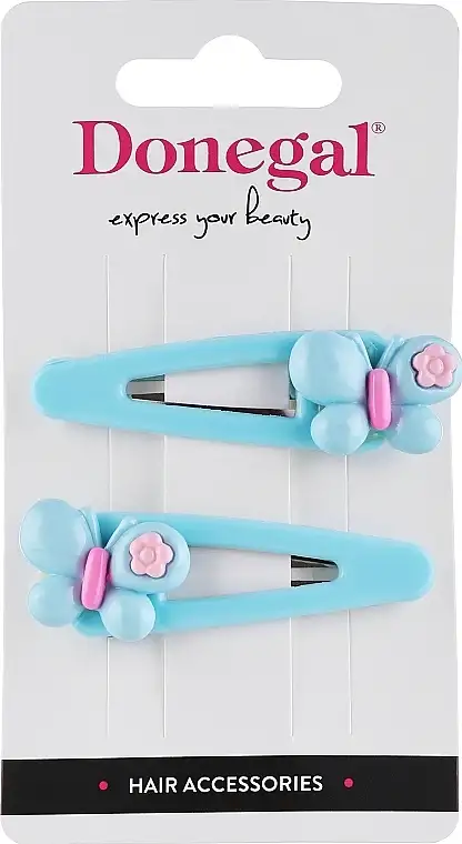 Hårnåle, 2 stk., FA-5709, sommerfugle, blå 84494584