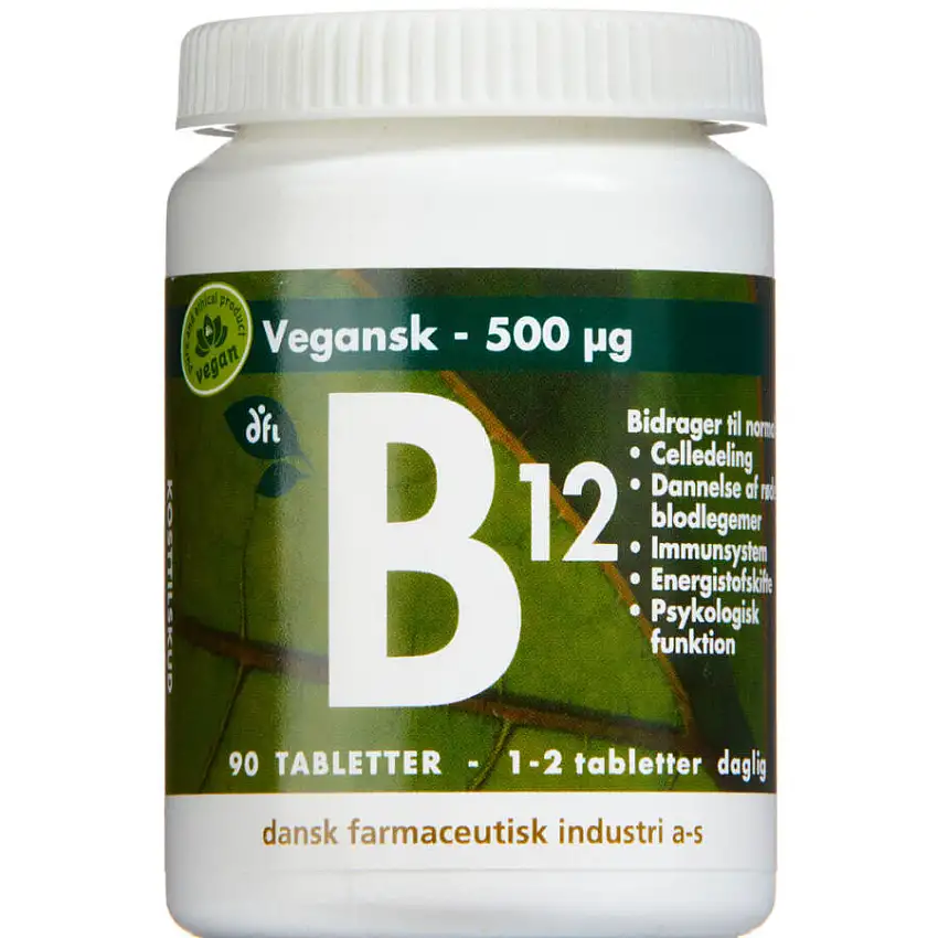 Grønne Vitaminer B12-Vitamin Tabletter 500 µg