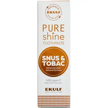 Ekulf pure shine snus & tobak tandpasta
