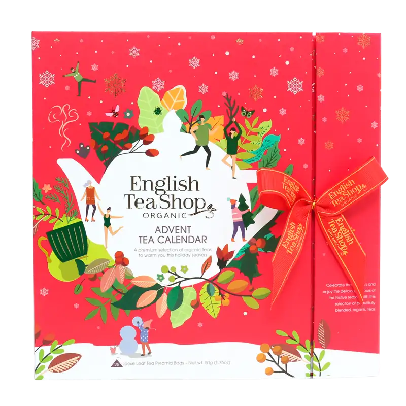 English Tea Shop Book Style Rød Julekalender (1 stk.)