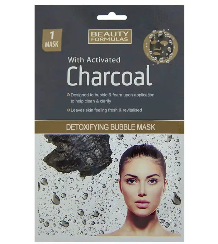 Beauty Formulas Charcoal Detoxifying Bubble Mask 1 stk