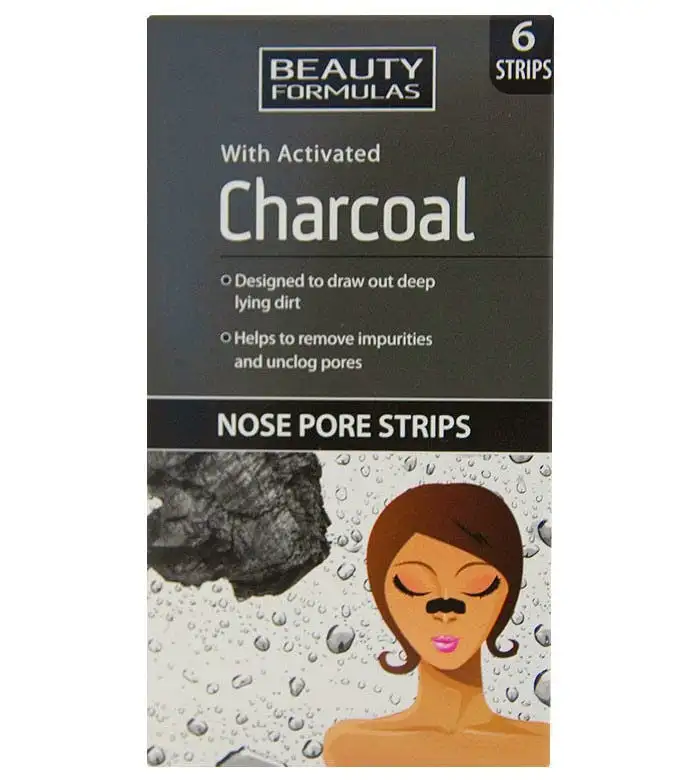 Beauty Formulas Charcoal Nose Pore Strips 6 stk