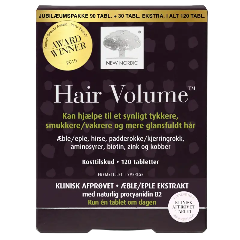 New Nordic Hair Volume Jubilæumspakke (90 + 30 tabs)