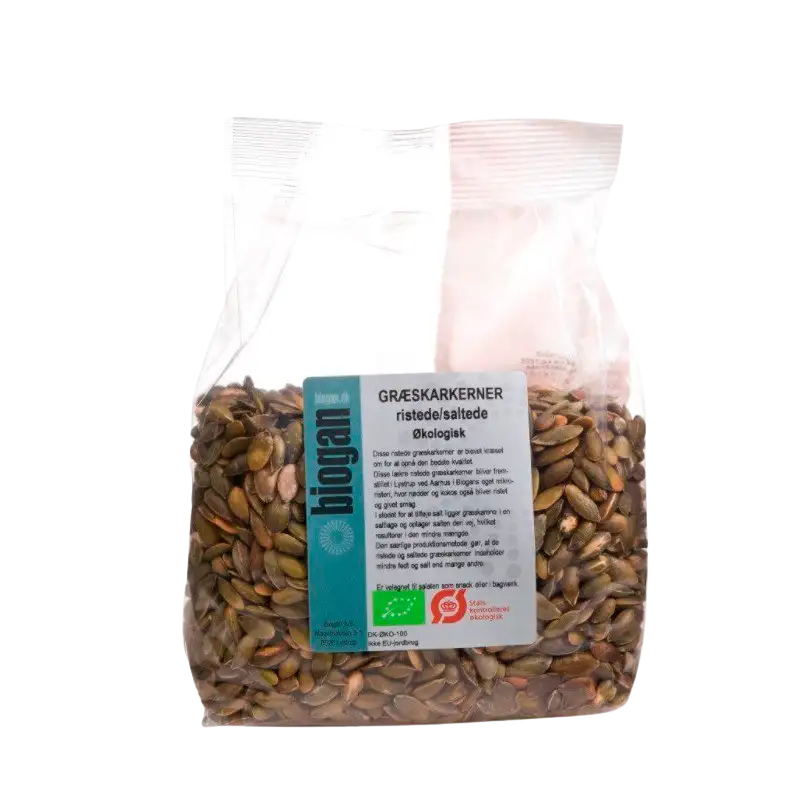 Biogan Græskarkerner Saltede/Ristede Ø (250 g)