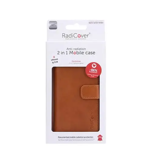 RadiCover Mobilcover iPhone 6/7/8 Brun premium læder (1 stk)
