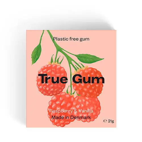 Tyggegummi Raspberry & Vanilla | 21 gr