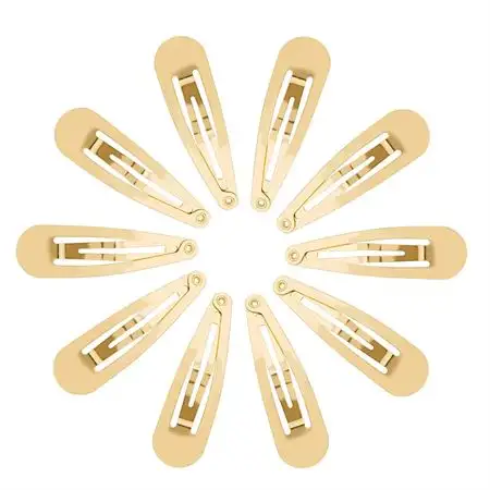 12 stk. Metal knækspænder / hårspænder - Guld