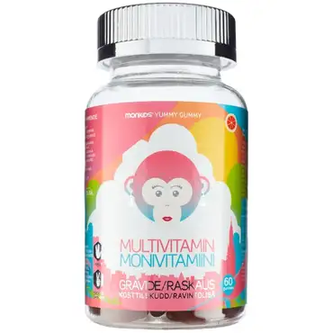 Monkids multivitamin gravid blodappelsin