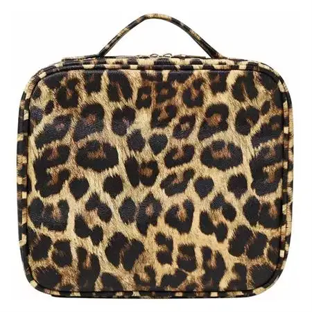 UNIQ Makeup Rejsetaske - Toilettaske / Kosmetiktaske til alt dit makeup - Leopard
