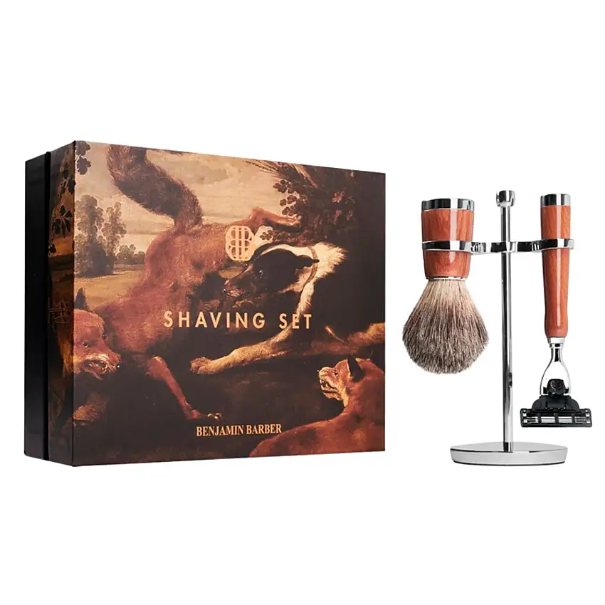 Benjamin Barber Classic 3-piece Shaving Set Wood Mach3