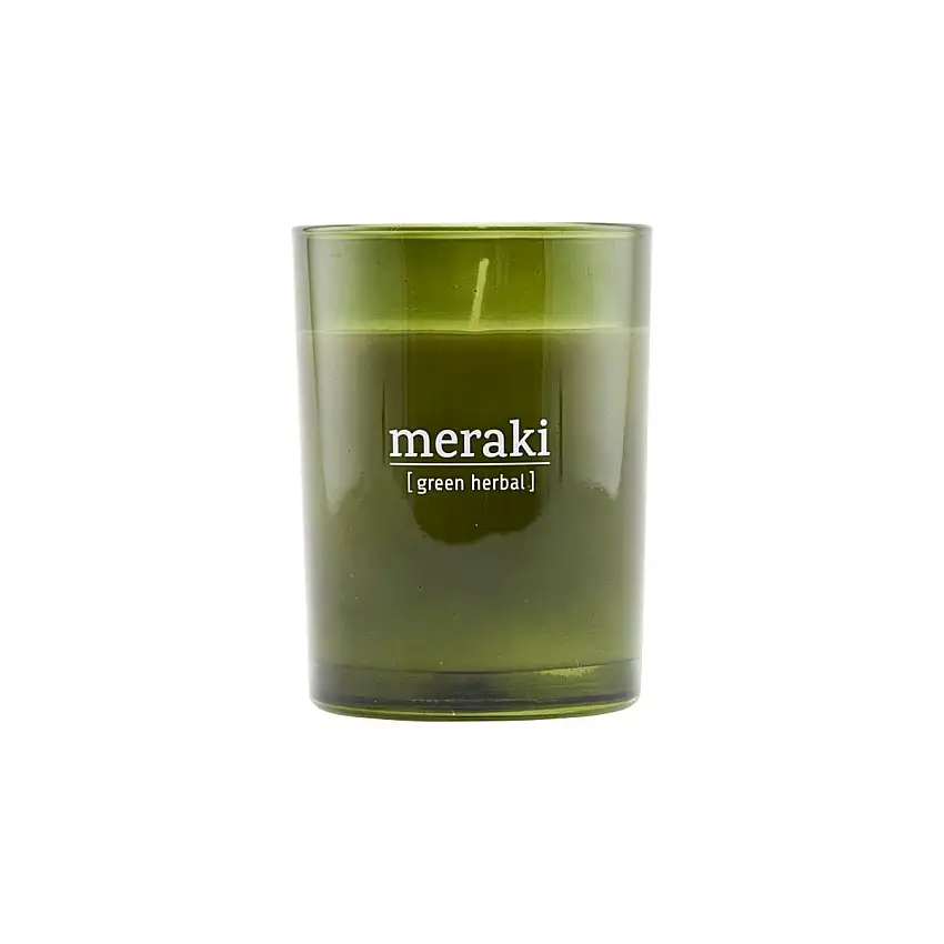 Meraki Scented  Candle Green Herbal (8x10,5 cm)