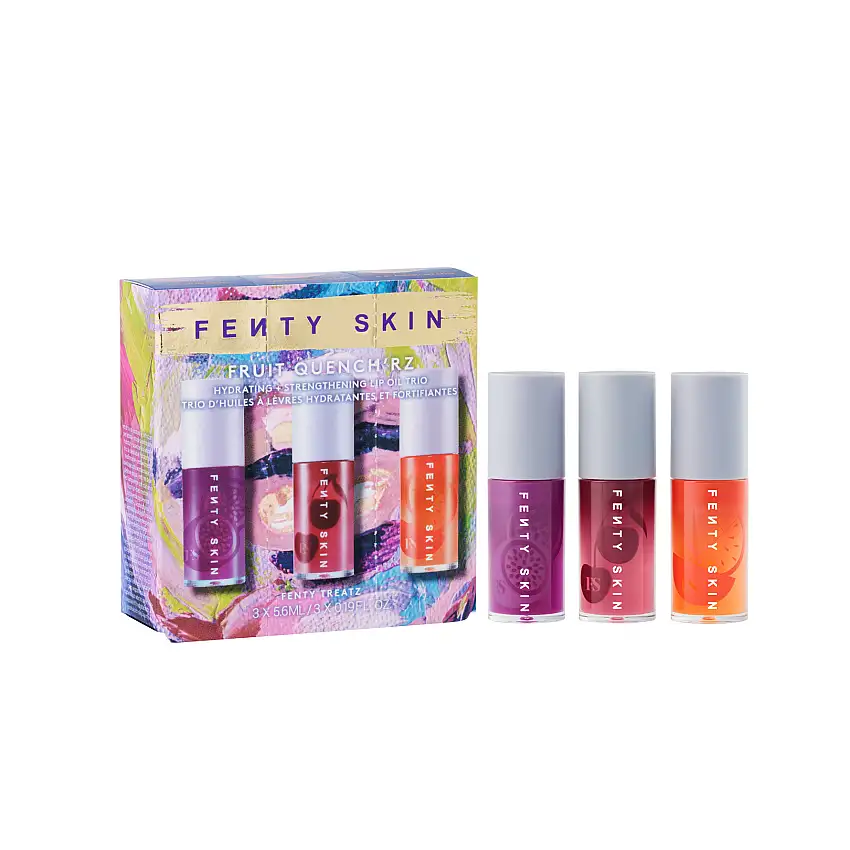 Fenty Beauty Fruit Quench'rz Hydrating + Strengthening Lip Oil Trio Limited Edition