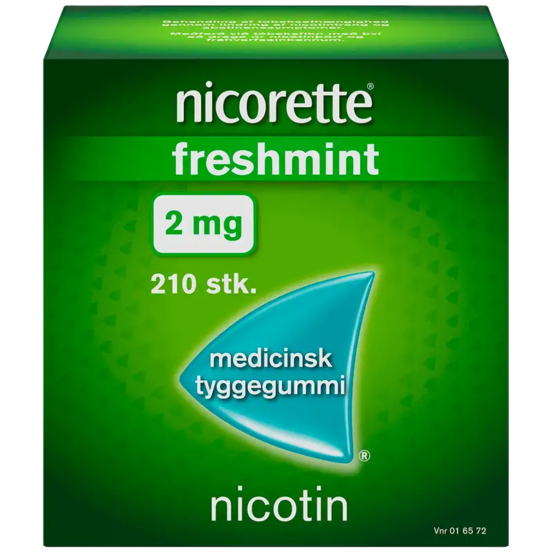 Nicorette Freshmint Medicinsk Tyggegummi 2MG (210 stk)