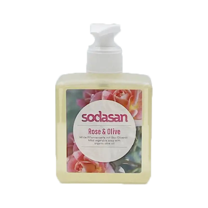 Sodasan Flydende Håndsæbe Rose og Oliven (300 ml)