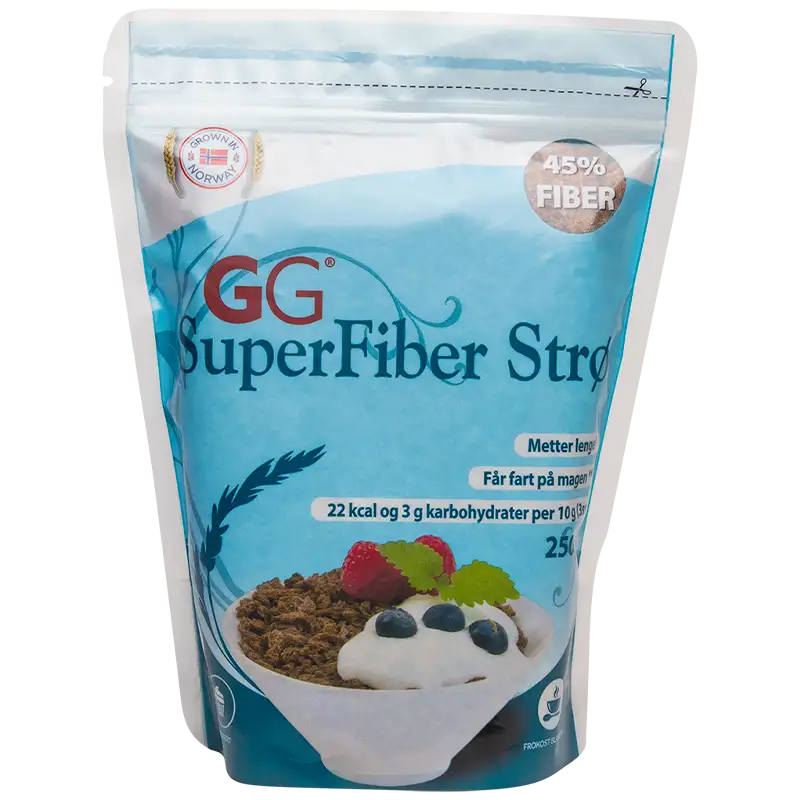 GG Fiberstrø M. Hvedeklid/Rugmel (250 g)