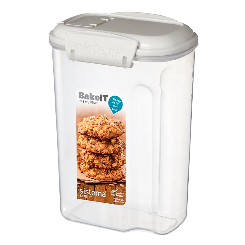 Opbevaringsboks 985 ml Transparent. Mini Bakery Sistema