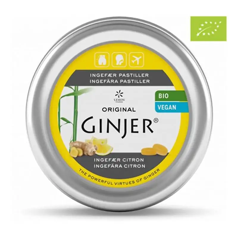 GINJER® Ingefær CITRON Pastiller  Ø (40 g.)