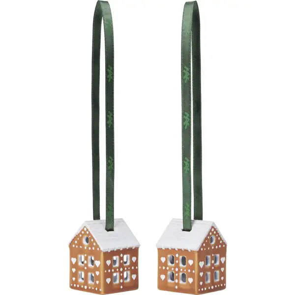 Ingefærkage Juleophæng 2-pak