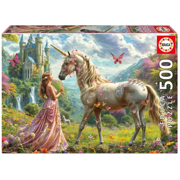 Educa Puslespil 500 Brikker Unicorns & Butterflies