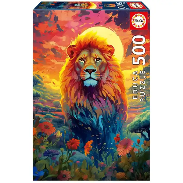 Educa Puslespil 500 Brikker Majestic Lion Stare