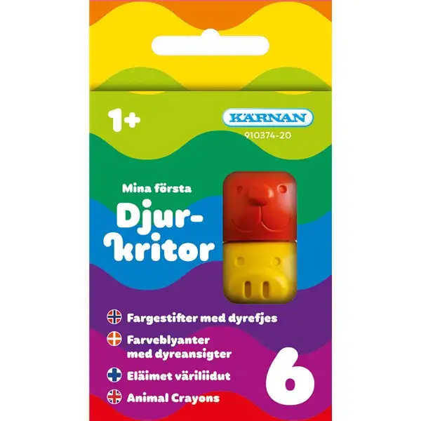 Farveblyanter med Dyreansigter