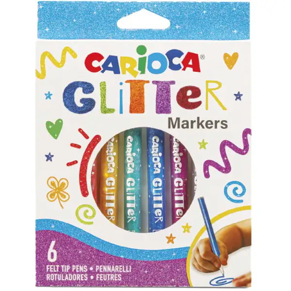 Carioca Glitterpenne 6 stk.