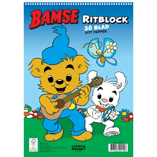 Tegneblok Bamse 30 Blade