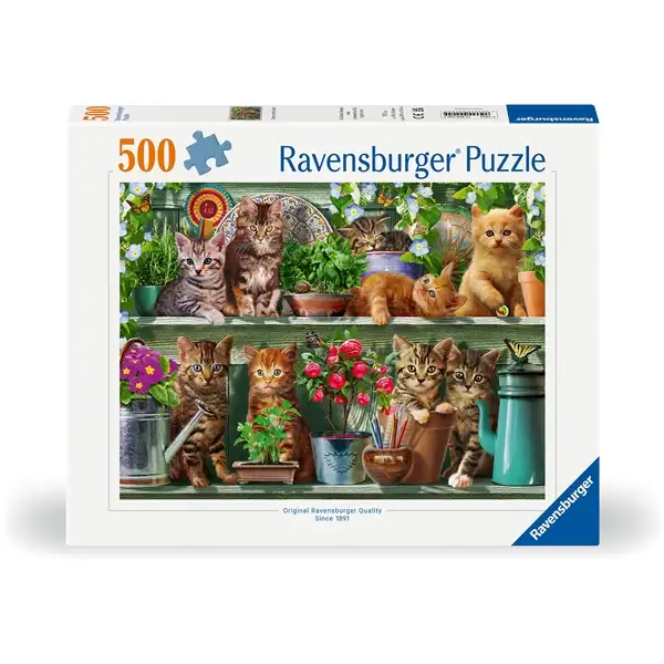 Puslespil 500 Brikker Cats On The Shelf