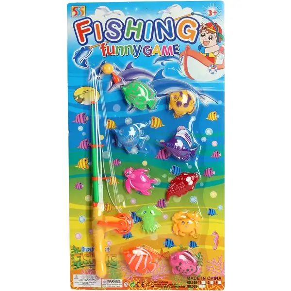 Fiskesæt med 10 fisk.