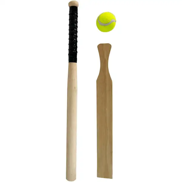Baseballbat, Cricketbat og Bold
