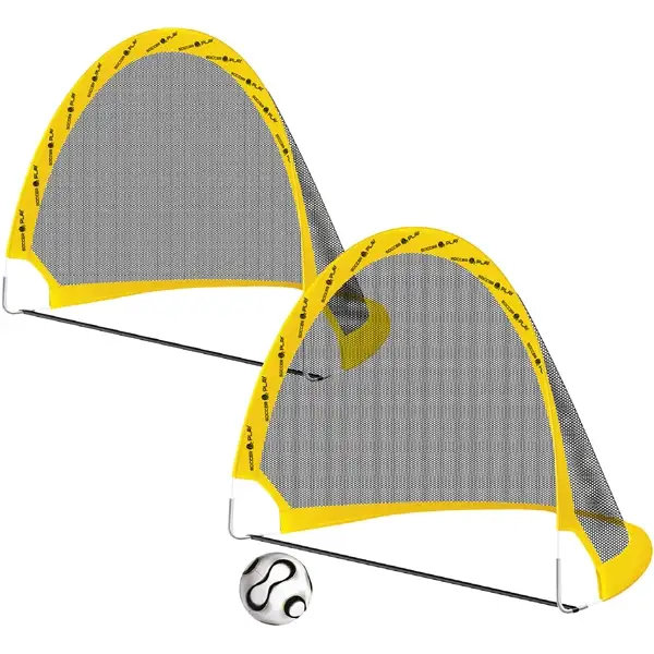 Sammenklappelige fodboldmål 2 stk + bold