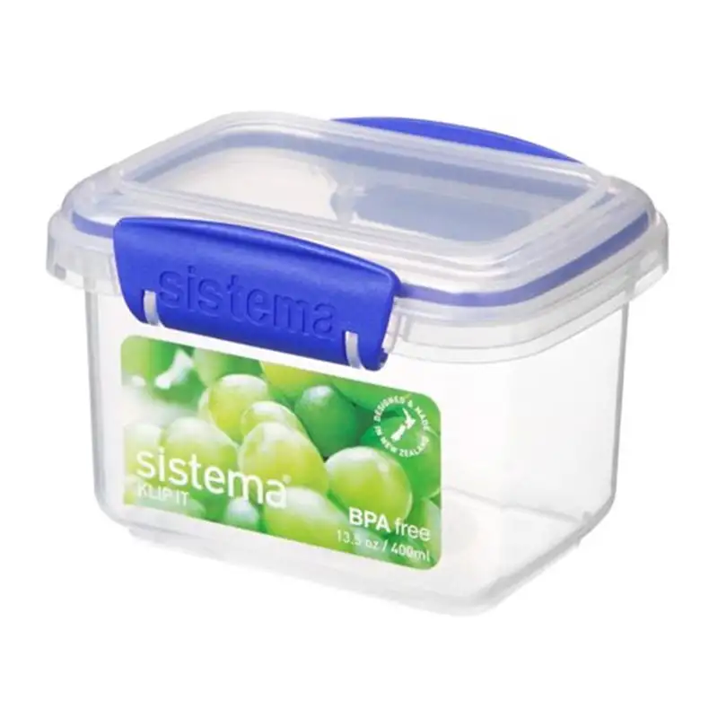 Opbevaringsboks blå 400 ml rectangular Sistema