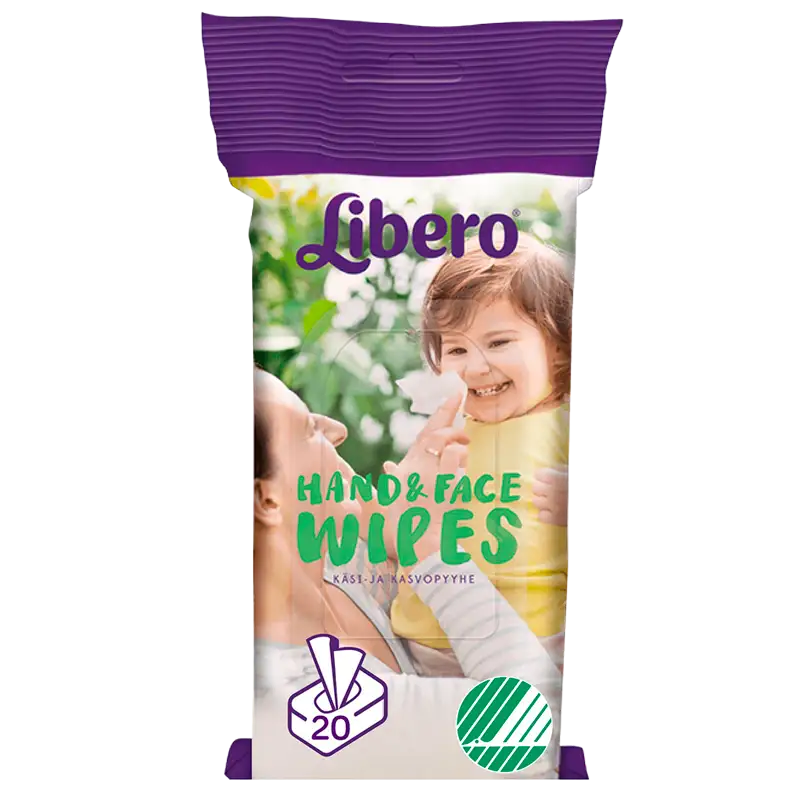 Libero Hand & Face Wipes (20 stk)