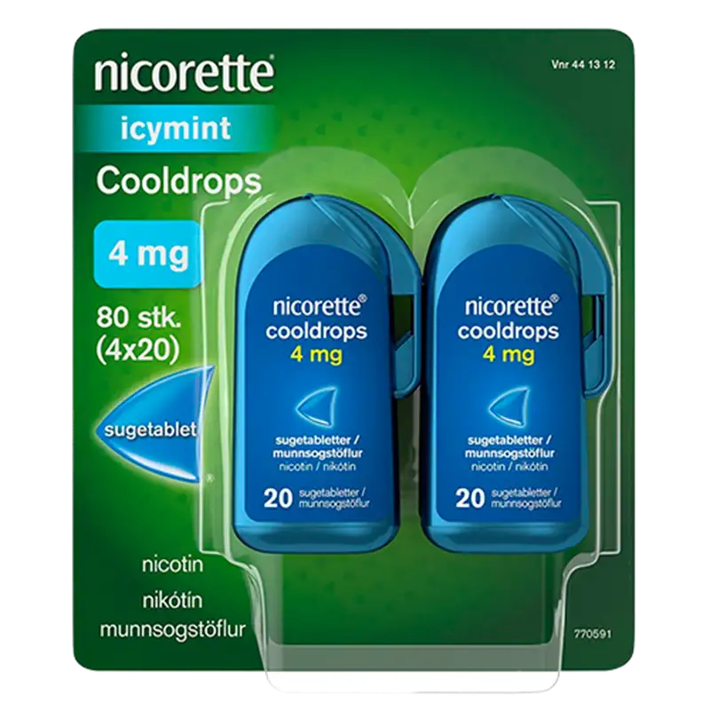Nicorette Cooldrops - Sugetabletter 4mg (80 stk.)