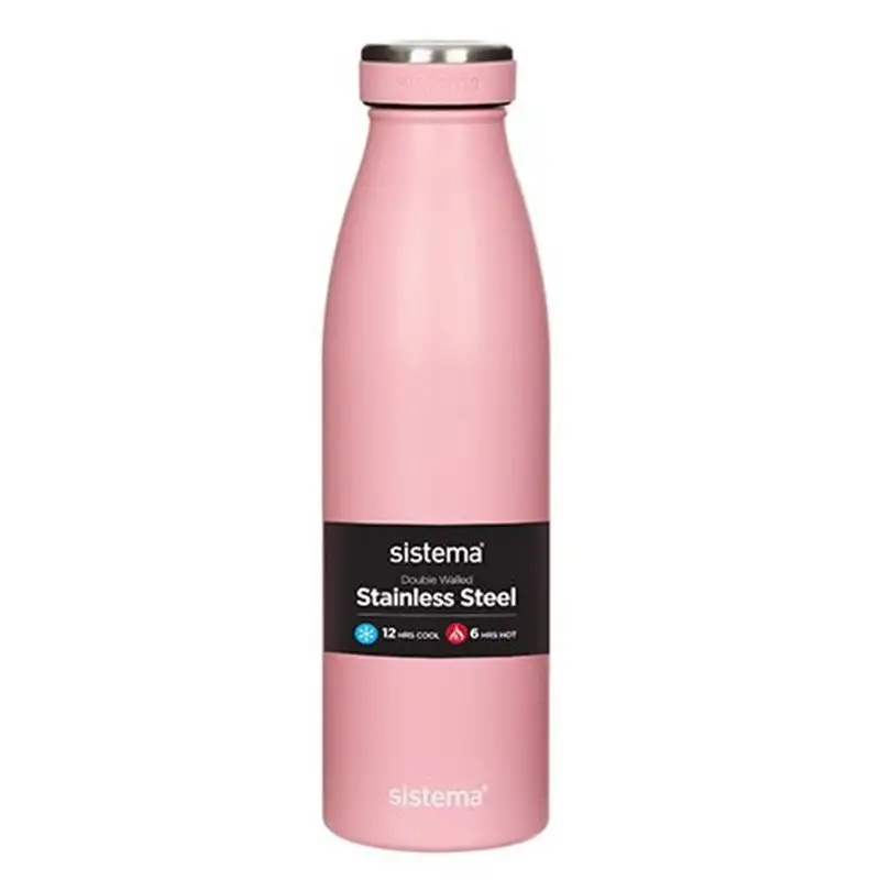 Drikkedunk m. termo steel lyseblå, blå, rosa, grøn, army, sort