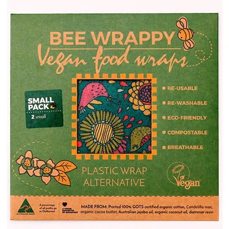 Bee Wrappy Vegan Food Wraps (2 x small)
